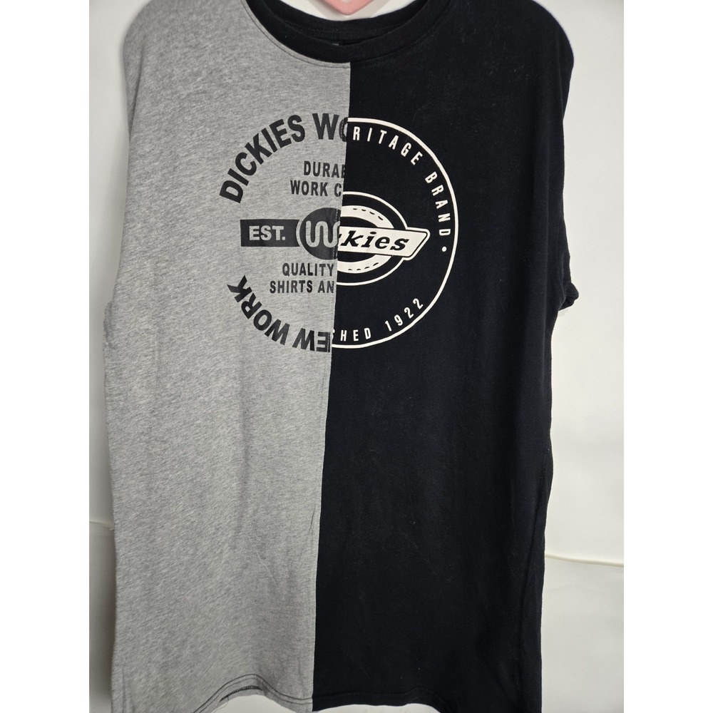 Dickies 2 Tone T-shirt Black/gray Split Size Small Workwear Carhartt Like Gear